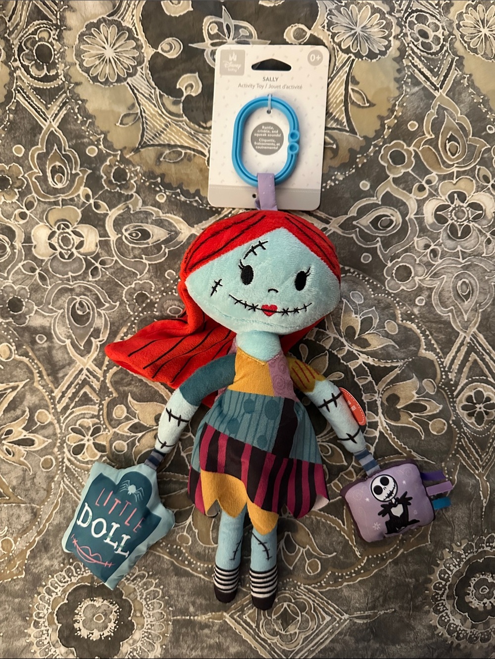 NWT- Disney Sally Plush Activity Toy - Red, Light Blue & Purple Ages 0+